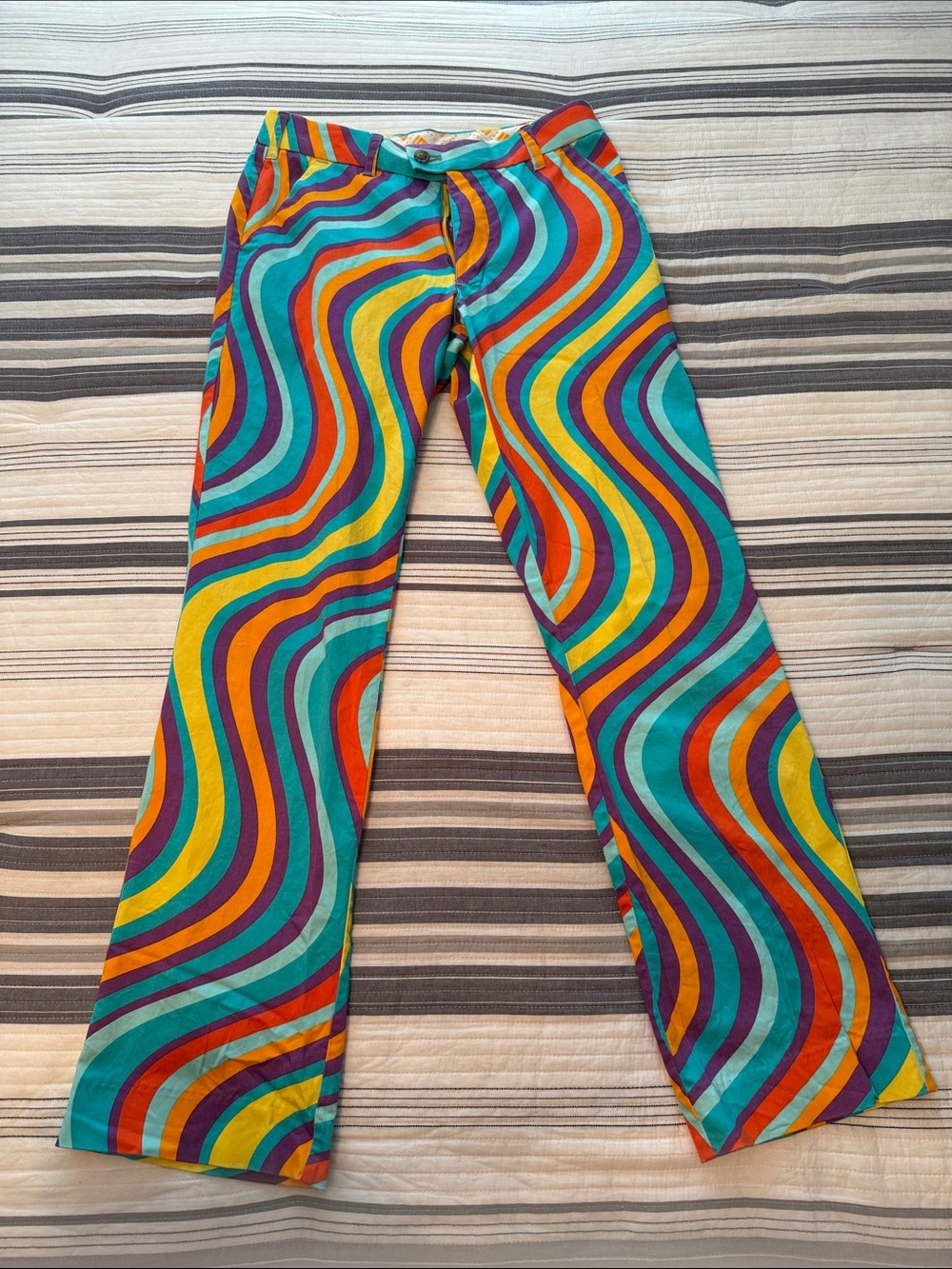 Loudmouth Multicolor Swirl Print Men’s Pants, size 30W X 33L